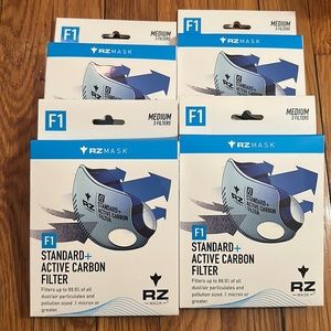 NEW 4 boxes- RZ Mask F1 standard active carbon filters. Medium. 12 total.
